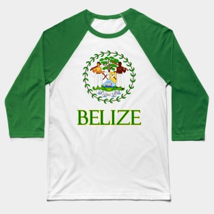 Belize - Coat of Arms Design Baseball T-Shirt